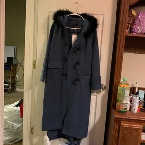 Bezen 42 jacket furry collar cozy warm good quality canvas w/ pockets pockets